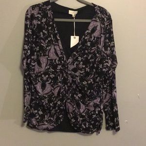 NWT Lucky Brand gathered top